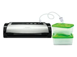 Tefal Vacupack Plus YY3107FB Seladora e Embaladora a Vácuo Preto/Inox com Acessórios e Painel Digital