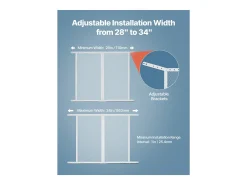 Tela Mosquiteira para Porta SucceBuy para Autocaravana 66.04 x 60.96 cm, Fácil de Instalar, Rede de Proteção para Animais em Liga de Alumínio Resistente, Branco