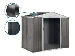 Telheiro metálico para jardim "Dallas" - 2,71 m² com painel solar