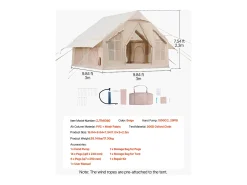 Tenda de Acampamento SucceBuy, Inflável de Glamping para 4 a 6 Pessoas com Bomba, para Qualquer Aventura de Campismo