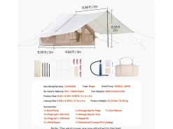 Tenda de Acampamento SucceBuy, Inflável de Glamping para 3 a 5 Pessoas com Bomba, para Qualquer Aventura de Campismo