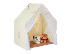 Tenda de Brincar para Crianças SucceBuy, 1 a 5 Anos, Yurt, com Tapete e Candeeiro