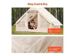 Tenda de Campismo Inflável Glamping SucceBuy para 3 a 5 Pessoas com Bomba Manual