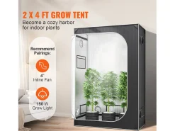 Tenda de Cultivo SucceBuy Tenda de Cultivo 122 x 61 x 183 cm com Janela e Tabuleiro