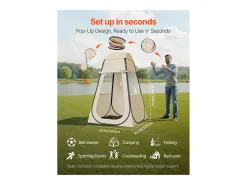 Tenda de Esporte SucceBuy Transparente 120 x 120 cm Tenda Bolha Pop Up para 1 Pessoa, Abrigo Externo com Tapete de Chão, Cobertura Superior
