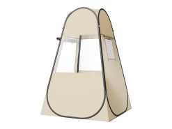 Tenda de Esporte SucceBuy Transparente 120 x 120 cm Tenda Bolha Pop Up para 1 Pessoa, Abrigo Externo com Tapete de Chão, Cobertura Superior