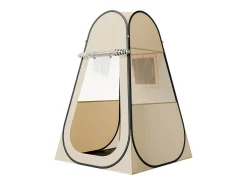 Tenda de Esporte SucceBuy Transparente 120 x 120 cm Tenda Bolha Pop Up para 1 Pessoa, Abrigo Externo com Tapete de Chão, Cobertura Superior