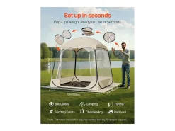 Tenda de Esporte Transparente SucceBuy 183 x 183 cm Tenda Bolha Pop Up para 2-4 Pessoas, Abrigo Externo Vista Desobstruída, com Tapete de Chão, Cobertura Superior