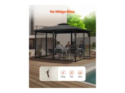 Tenda de Jardim SucceBuy Rede Mosquiteira para Gazebo de Jardim 304,8 x 396,2 x 207,3 cm, Somente Rede