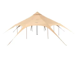 Tenda de Lona SucceBuy de 5 M/16,4 Pés, Tenda de Campismo para 4 Estações com Saída para Fogão