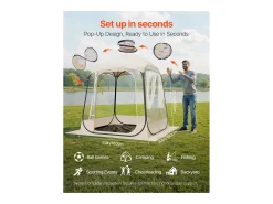 Tenda Esportiva Transparente SucceBuy 160 x 160 cm Tenda de Bolha Pop Up para 2-4 Pessoas, Abrigo Externo com Vista Desimpedida, com Tapete de Chão