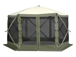 Tenda Gazebo Pop-Up de 6 Lados SucceBuy, Proteção Solar, Verde
