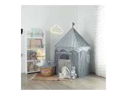 Tenda Infantil Portátil Enrolável Diam Cinza 100x135 cm Poliéster