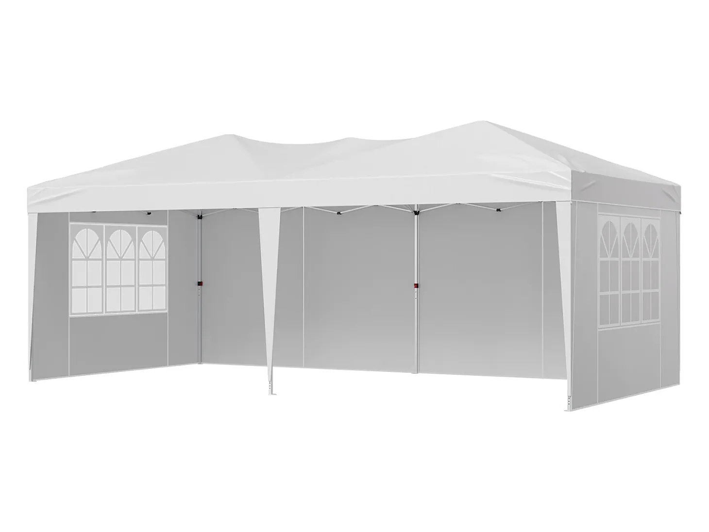 Tenda Pop-up SucceBuy Gazebo Toldo Abrigo Solar, 5,9 x 2,96 m, com Paredes Paterais