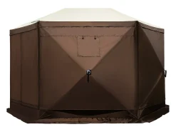 Tenda SucceBuy Gazebo de Campismo Pop-Up 365 Cm x 365 Cm, Abrigo com Cobertura de 6 Lados, Proteção Solar