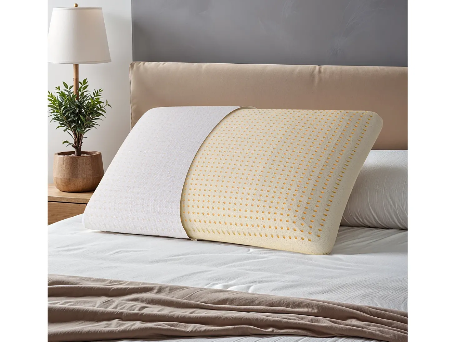 The White Stone Almofada de Memory Foam 40×70 cm, H 11 cm, cervical, hipoalergénica e respirável