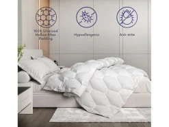 The White Stone Edredão de Verão 140x200 cm 150 g | Enchimento macio | Microfibra branca hipoalergénica | Cama individual