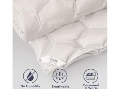The White Stone Edredão de Verão 140x200 cm 150 g | Enchimento macio | Microfibra branca hipoalergénica | Cama individual
