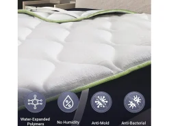 The White Stone Topper Refrescante Individual com Elásticos | Corretor de Colchão 150 x 190 | Tecnologia Cooler e Propriedades Ortopédicas | Altura 4 cm