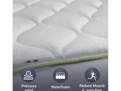 The White Stone Topper Refrescante Individual com Elásticos | Corretor de Colchão 160 x 200 | Tecnologia Cooler e Propriedades Ortopédicas | Altura 4 cm