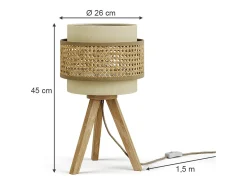 Tischlampe creme 26x26x45 morten