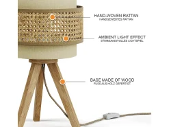Tischlampe creme 26x26x45 morten