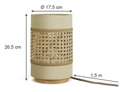 Tischlampe creme 17.5x17.5x26.5 morten