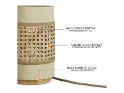 Tischlampe creme 17.5x17.5x26.5 morten