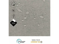 Toalha de mesa anti-manchas em 100% algodão Kahu Gris 140x100 cm