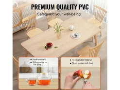 Toalha de Mesa Transparente SucceBuy Protetor de Mesa em PVC 46 x 91 cm, Capa de Mesa em Plástico Transparente, 1,5 mm de Espessura