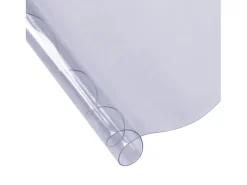 Toalha de Mesa Transparente SucceBuy Protetor de Mesa em PVC, Capa Redonda de Plástico Transparente de 123 cm, 1,5 mm de Espessura