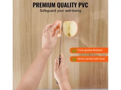 Toalha de Mesa Transparente SucceBuy Protetor de Mesa em PVC, Capa Redonda de Plástico Transparente de 106 cm, 2 mm de Espessura