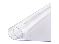 Toalha de Mesa Transparente SucceBuy Protetor de Mesa em PVC, Capa Redonda de Plástico Transparente de 106 cm, 2 mm de Espessura