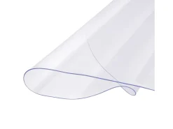 Toalha de Mesa Transparente SucceBuy Protetor de Mesa em PVC, Capa Redonda de Plástico Transparente de 106 cm, 2 mm de Espessura