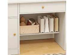 TOCADOR COM ESPELHO E GAVETAS BRANCO MAQUIAGEM GLAMOUR ESCANDINVÁBIO 100 CM