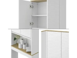 Toilettenschrank branco 60x20x163 livia