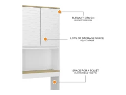 Toilettenschrank branco 60x20x163 livia