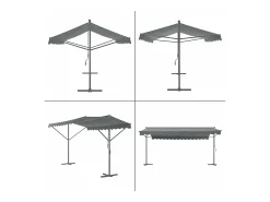 Toldo autoportante de dupla inclinação 500 x 300 x 260 cm cinza escuro 03_0008296