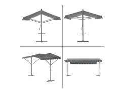 Toldo autoportante de dupla inclinação 600 x 300 x 260 cm cinza escuro 03_0008297