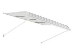 8.toldo de Porta de Entrada SucceBuy, 152,4x106,6 cm, Marquise de Porta Exterior de Alumínio, Abrigo de Proteção Contra Chuva, Neve, Sol, para Balcons
