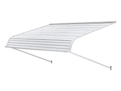 8.toldo de Porta de Entrada SucceBuy, 152,4x106,6 cm, Marquise de Porta Exterior de Alumínio, Abrigo de Proteção Contra Chuva, Neve, Sol, para Balcons