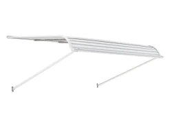 8.toldo de Porta de Entrada SucceBuy, 152,4x106,6 cm, Marquise de Porta Exterior de Alumínio, Abrigo de Proteção Contra Chuva, Neve, Sol, para Balcons