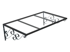 Toldo de porta em alumínio C140 x L80 cm inclinado AMBAN