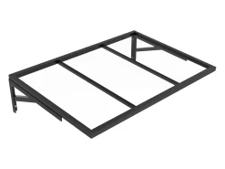 Toldo de porta em alumínio e aço L120 x l80 cm inclinado preto - PELARU