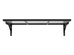 Toldo de porta em alumínio e aço L120 x l80 cm inclinado preto - PELARU