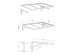 Toldo de porta em alumínio e aço L120 x l80 cm inclinado preto - PELARU