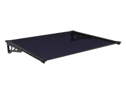 Toldo de porta em alumínio 150 x 90 cm inclinado preto - KEPLER