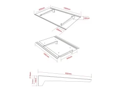Toldo de porta em alumínio L150 x l90 cm inclinado preto - DALEPO