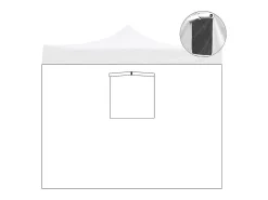 Toldo lateral branco impermeável de 3x2m com janela para gazebo retrátil de 3x3m