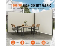 Toldo Lateral Retratil SucceBuy, 200 x 600 cm, veda de Separação para Pátio, Quintal, Varanda